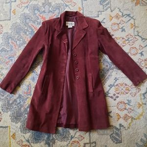 Vintage Burgundy Suede Jacket